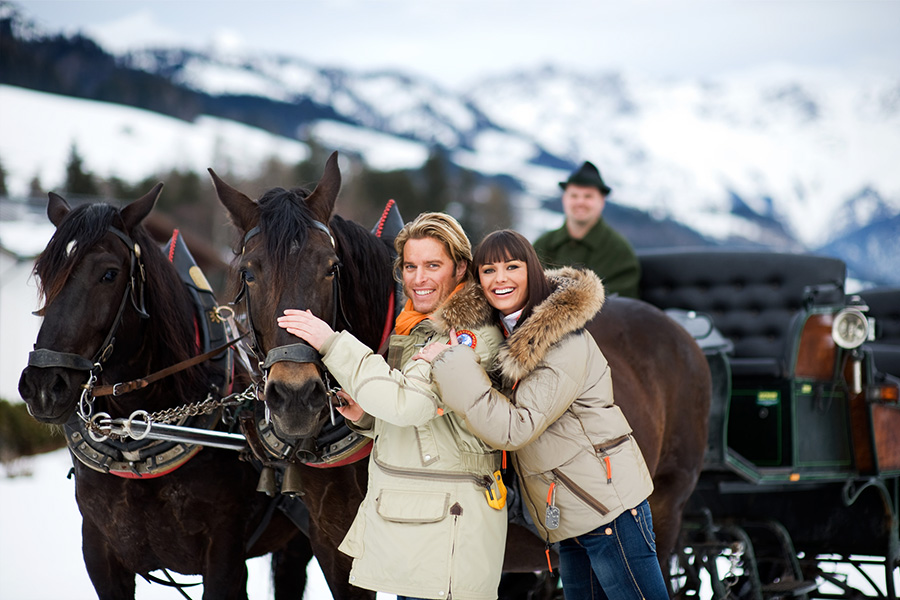 Erkundungstour bei einer Pferdeschlittenfahrt